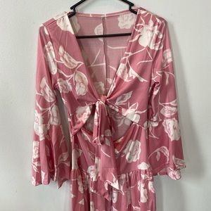 Boutique Flowered Tie Dress